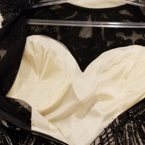 Jasz Couture Black Beaded Gown - Picture 10 of 13